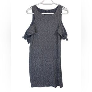 RW&Co. Women's Blue White Striped Cold Shoulder Casual Summer Dress Size…